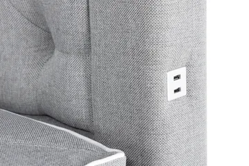 Alessia Förvaringssäng med LED-belysning 160x200 - Grå - Möbler - Säng - Säng med förvaring