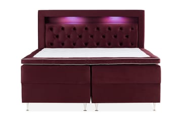 Alessia Förvaringssäng med LED-belysning 160x200 - Röd - Möbler - Säng - Säng med förvaring