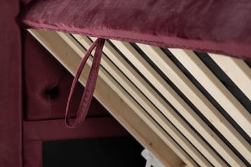 Alessia Förvaringssäng med LED-belysning 160x200 - Röd - Möbler - Säng - Säng med förvaring