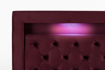 Alessia Förvaringssäng med LED-belysning 160x200 - Röd - Möbler - Säng - Säng med förvaring