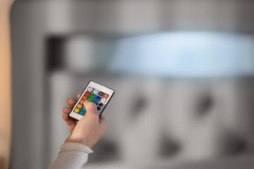 Alessia Komplett Sängpaket med Förvaring LED-belysning 160x200 cm - Ljusgrå - Möbler - Säng - Säng med förvaring