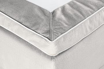 Alessia Komplett Sängpaket med Förvaring LED-belysning 160x200 cm - Ljusgrå - Möbler - Säng - Säng med förvaring