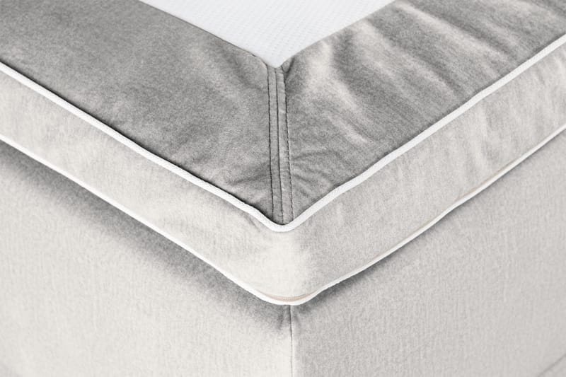 Alessia Komplett Sängpaket med Förvaring LED-belysning 160x200 cm - Ljusgrå - Möbler - Säng - Säng med förvaring