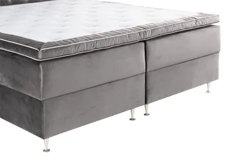 Alessia Komplett Sängpaket med Förvaring LED-belysning 160x200 cm - Mörkgrå - Möbler - Säng - Säng med förvaring