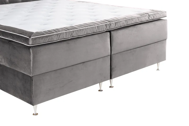 Alessia Komplett Sängpaket med Förvaring LED-belysning 160x200 cm - Mörkgrå - Möbler - Säng - Säng med förvaring