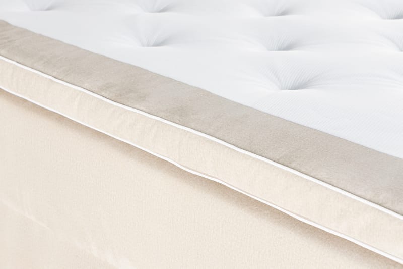 Alessia Komplett Sängpaket med Förvaring LED-belysning 180x200 cm - Beige - Möbler - Säng - Säng med förvaring