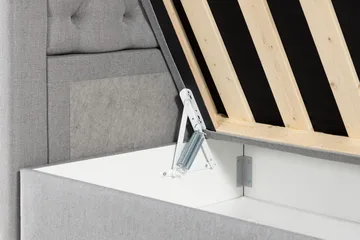 Alessia Komplett Sängpaket med Förvaring LED-belysning 180x200 cm - Grå - Möbler - Säng - Säng med förvaring