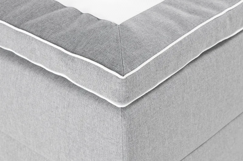 Alessia Komplett Sängpaket med Förvaring LED-belysning 180x200 cm - Grå - Möbler - Säng - Säng med förvaring