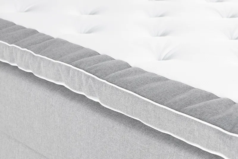 Alessia Komplett Sängpaket med Förvaring LED-belysning 180x200 cm - Grå - Möbler - Säng - Säng med förvaring