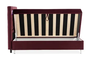 Alessia Komplett Sängpaket med Förvaring LED-belysning 180x200 cm - Röd - Möbler - Säng - Säng med förvaring