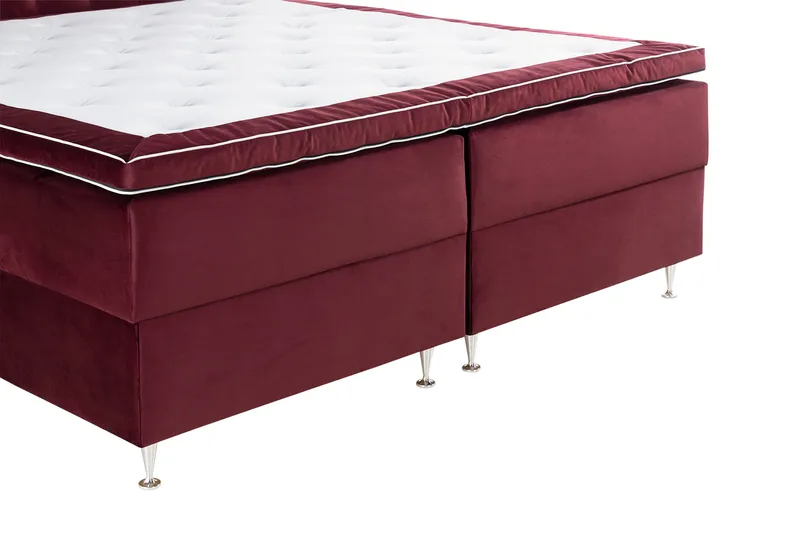 Alessia Komplett Sängpaket med Förvaring LED-belysning 180x200 cm - Röd - Möbler - Säng - Säng med förvaring