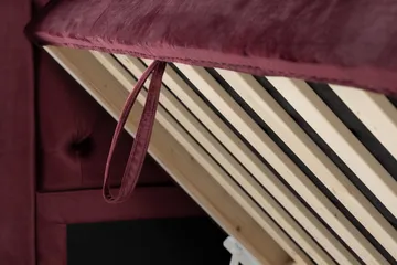 Alessia Komplett Sängpaket med Förvaring LED-belysning 180x200 cm - Röd - Möbler - Säng - Säng med förvaring