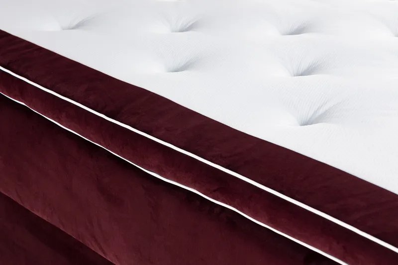 Alessia Komplett Sängpaket med Förvaring LED-belysning 180x200 cm - Röd - Möbler - Säng - Säng med förvaring