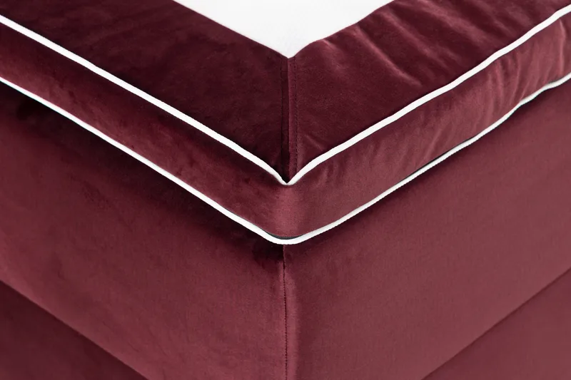 Alessia Komplett Sängpaket med Förvaring LED-belysning 180x200 cm - Röd - Möbler - Säng - Säng med förvaring