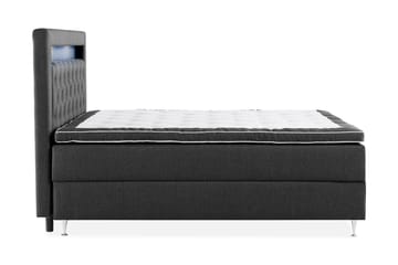 Alessia Komplett Sängpaket med Förvaring LED-belysning 180x200 cm - Svart - Möbler - Säng - Säng med förvaring