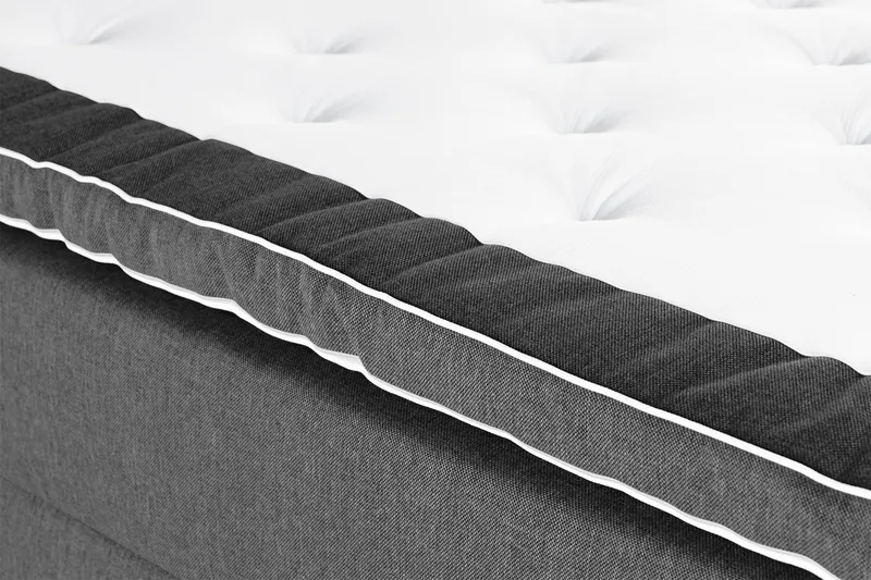 Alessia Komplett Sängpaket med Förvaring LED-belysning 180x200 cm - Svart - Möbler - Säng - Säng med förvaring