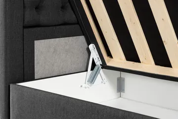 Alessia Komplett Sängpaket med Förvaring LED-belysning 180x200 cm - Svart - Möbler - Säng - Säng med förvaring