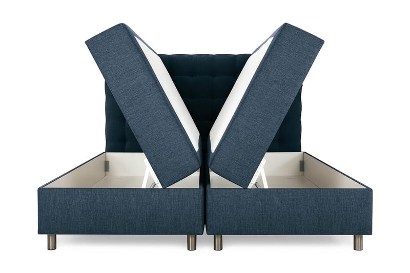 Box Bed Suset 160x200 - Mörkblå - Dubbelsäng med förvaring - Säng med förvaring