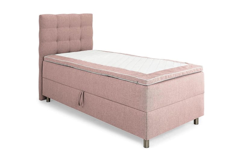 Box Bed Suset 80x200 - Rosa - Dubbelsäng med förvaring - Säng med förvaring
