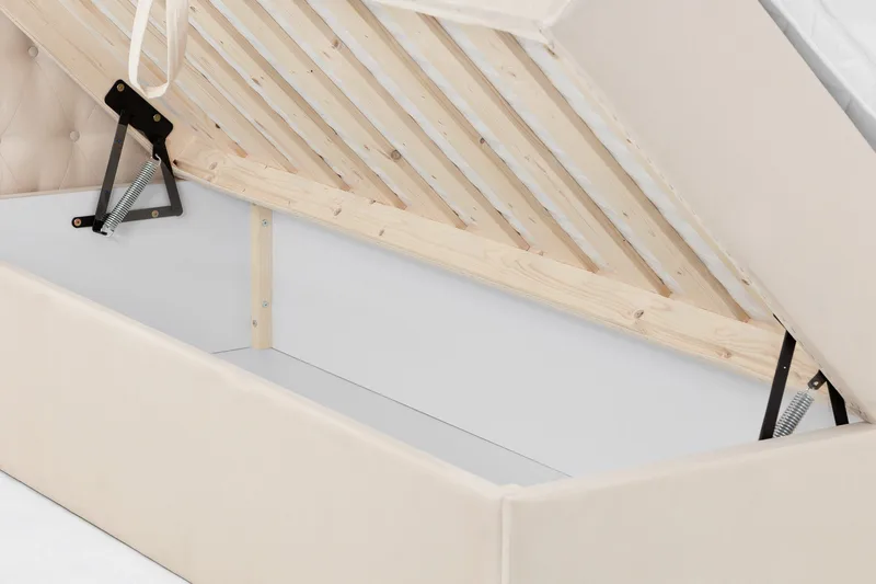 Boxy Box Bed 160x200 cm - Beige - Möbler - Säng - Säng med förvaring