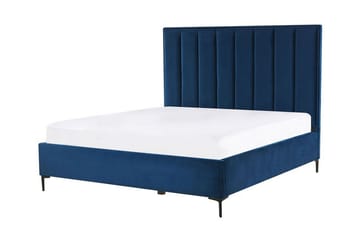 Dubbelsäng med förvaring 160x200 cm SEZANNE - Blå - Möbler - Säng - Säng med förvaring - Dubbelsäng med förvaring