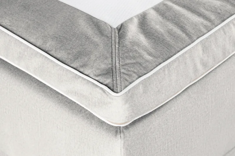 Förvaringssäng Alessia med LED-belysning 160x200 - Ljusgrå - Möbler - Säng - Säng med förvaring