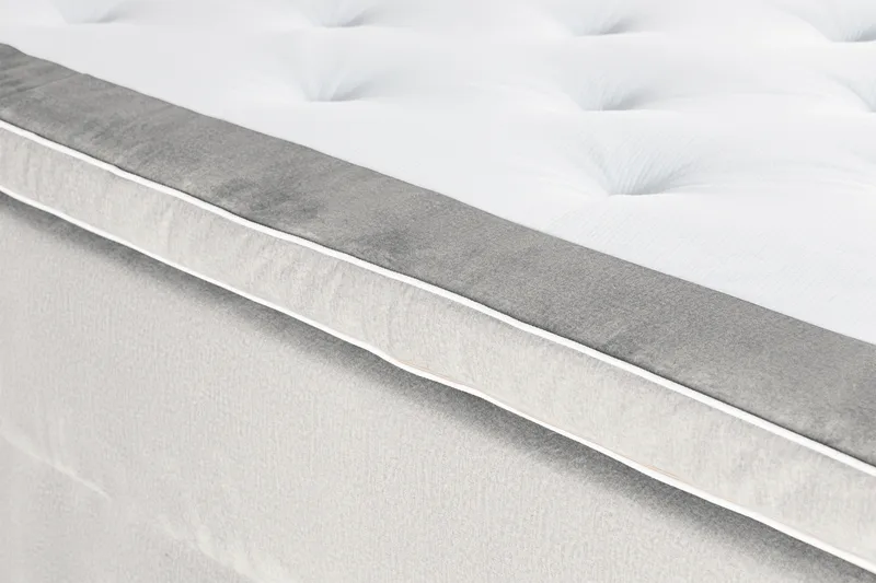 Förvaringssäng Alessia med LED-belysning 160x200 - Ljusgrå - Möbler - Säng - Säng med förvaring