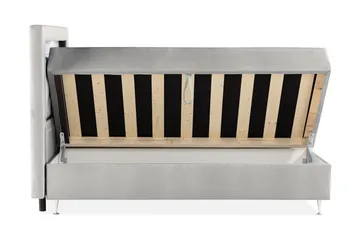 Förvaringssäng Alessia med LED-belysning 160x200 - Ljusgrå - Möbler - Säng - Säng med förvaring