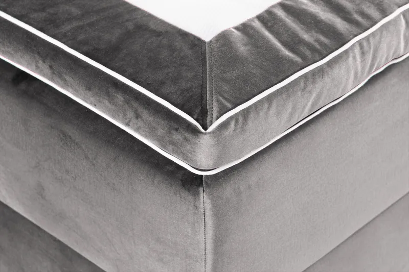 Förvaringssäng Alessia med LED-belysning 160x200 - Mörkgrå - Möbler - Säng - Säng med förvaring