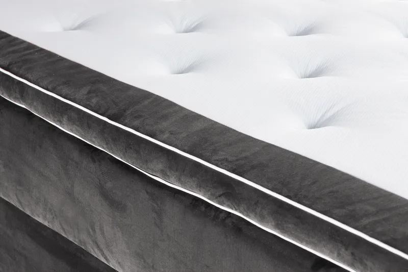 Förvaringssäng Alessia med LED-belysning 160x200 - Mörkgrå - Möbler - Säng - Säng med förvaring