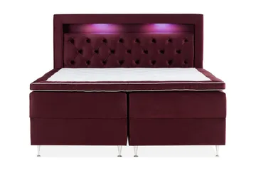 Förvaringssäng Alessia med LED-belysning 180x200 - Röd - Möbler - Säng - Säng med förvaring