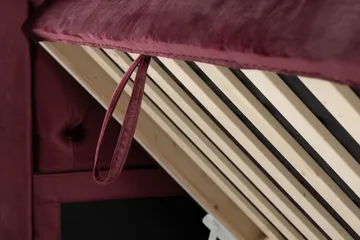 Förvaringssäng Alessia med LED-belysning 180x200 - Röd - Möbler - Säng - Säng med förvaring