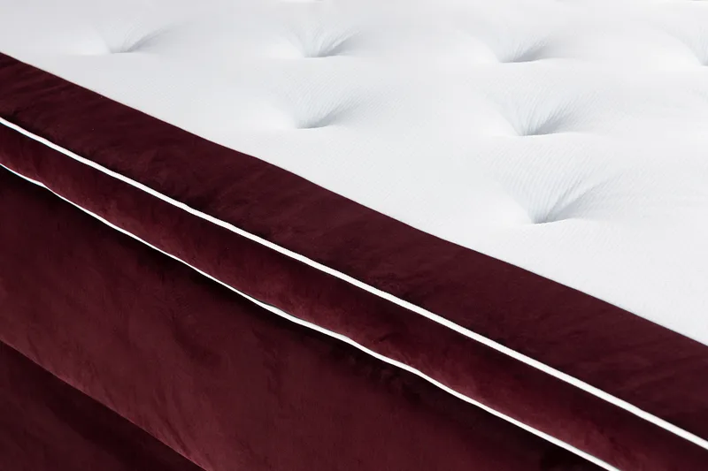 Förvaringssäng Alessia med LED-belysning 180x200 - Röd - Möbler - Säng - Säng med förvaring