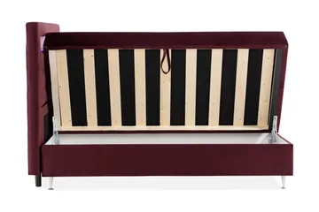 Förvaringssäng Alessia med LED-belysning 180x200 - Röd - Möbler - Säng - Säng med förvaring