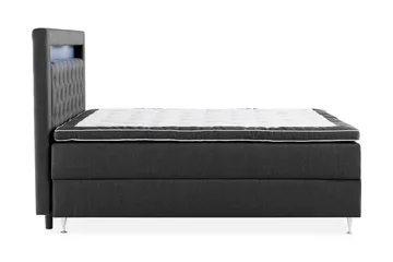 Förvaringssäng Alessia med LED-belysning 180x200 - Svart - Möbler - Säng - Säng med förvaring