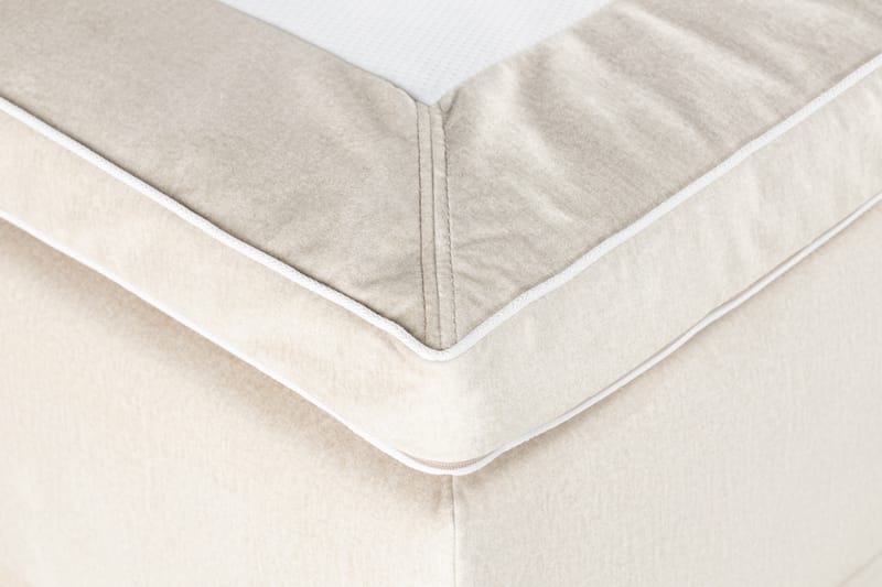 Förvaringssäng Monopoli med LED-belysning 160x200 - Beige - Möbler - Säng - Säng med förvaring - Dubbelsäng med förvaring