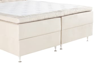 Förvaringssäng Monopoli med LED-belysning 180x200 - Beige - Möbler - Säng - Säng med förvaring - Dubbelsäng med förvaring