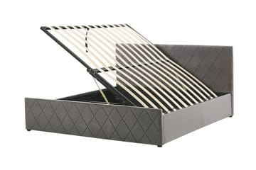 Rochefort Förvaringssäng 160x200 cm - Sammet/Grå - Möbler - Säng - Säng med förvaring