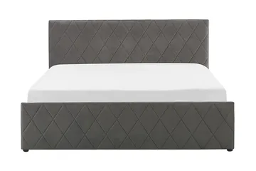 Rochefort Förvaringssäng 160x200 cm - Sammet/Grå - Möbler - Säng - Säng med förvaring