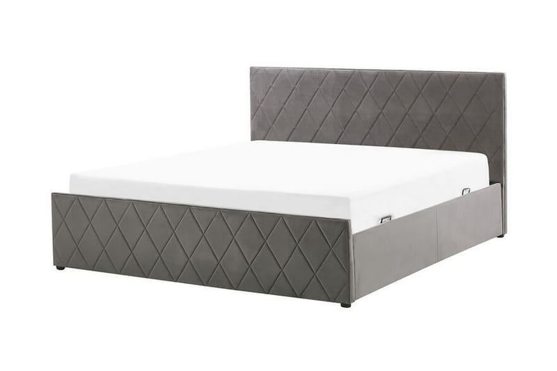 Rochefort Förvaringssäng 160x200 cm - Sammet/Grå - Möbler - Säng - Säng med förvaring