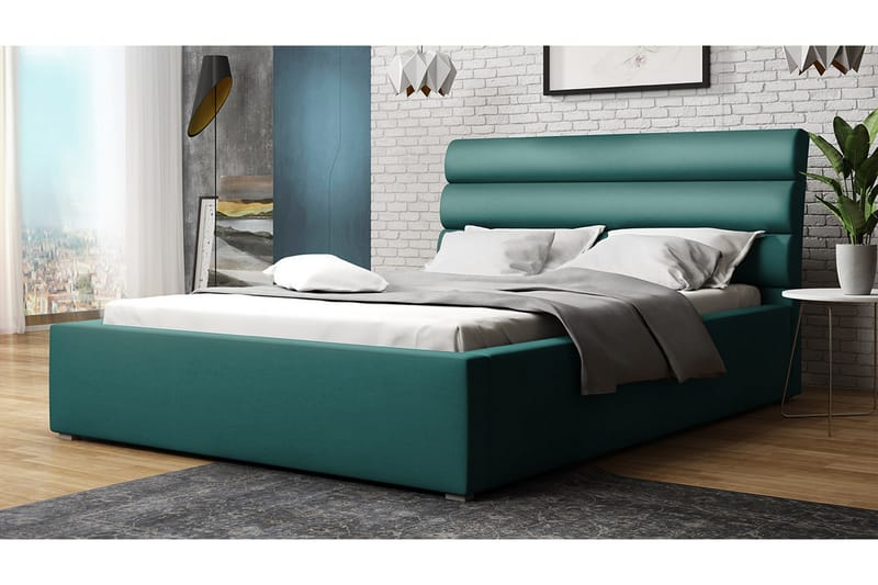 Säng Breyawna 200x200 cm - Beige - Möbler - Säng - Säng med förvaring - Dubbelsäng med förvaring