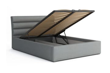 Säng Breyawna 200x200 cm - Beige - Möbler - Säng - Säng med förvaring - Dubbelsäng med förvaring