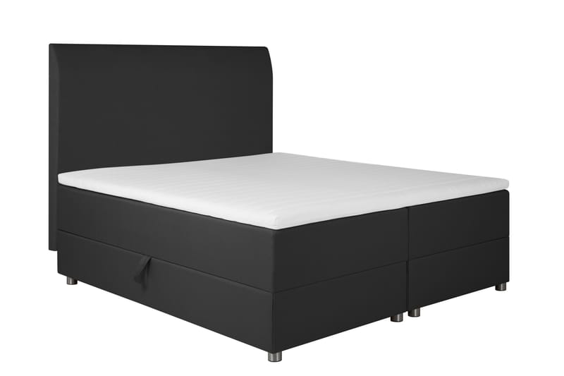 Sängpaket Chilla Förvaringssäng 160x200 cm - Mörkgrå - Dubbelsäng med förvaring - Säng med förvaring
