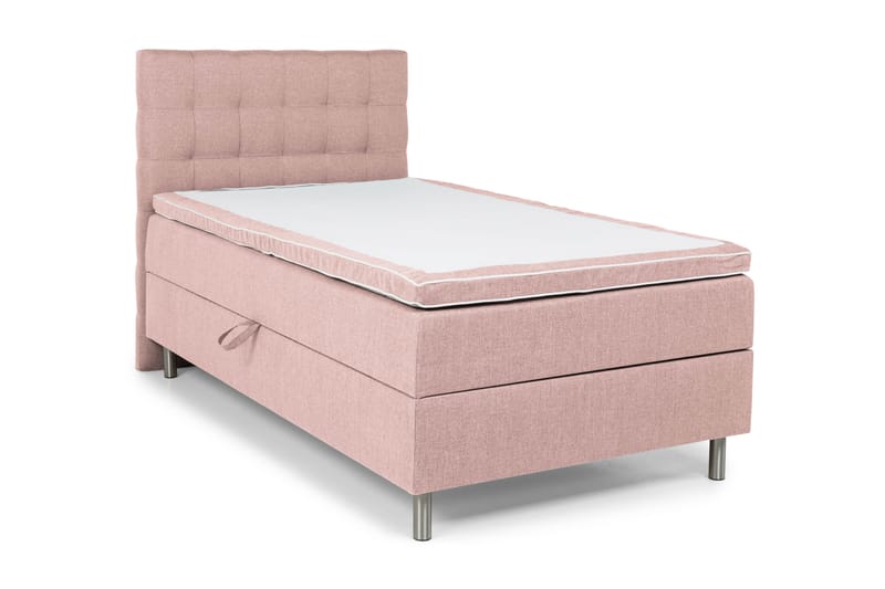 Sängpaket Suset Box Bed 140x200 - Rosa - Dubbelsäng med förvaring - Säng med förvaring