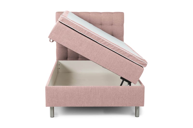Sängpaket Suset Box Bed 140x200 - Rosa - Dubbelsäng med förvaring - Säng med förvaring