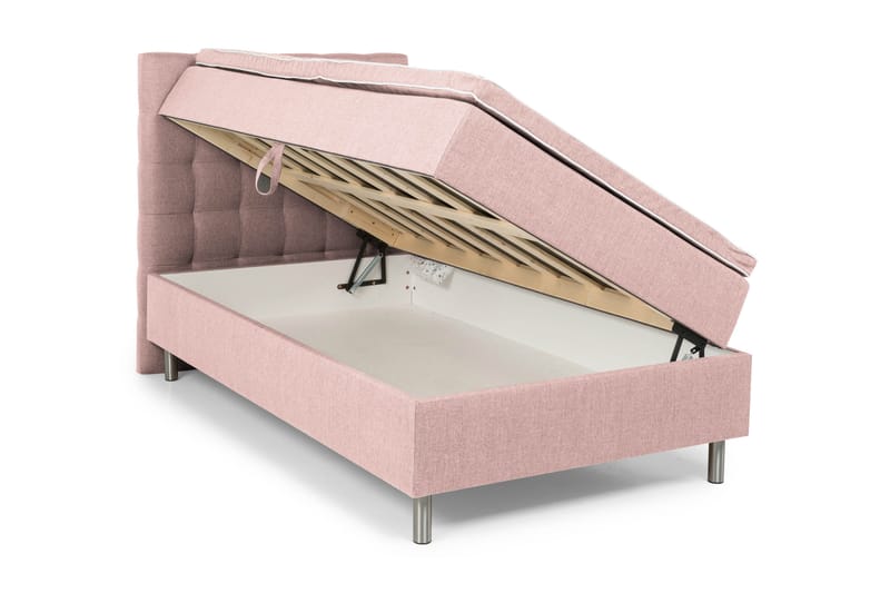 Sängpaket Suset Box Bed 140x200 - Rosa - Möbler - Säng - Säng med förvaring - Dubbelsäng med förvaring