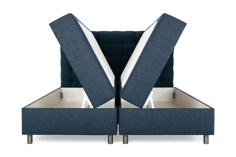 Sängpaket Suset Box Bed 180x200 - Mörkblå - Dubbelsäng med förvaring - Säng med förvaring