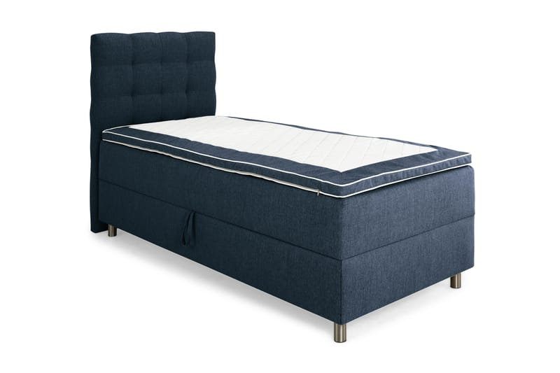 Sängpaket Suset Box Bed 90x200 - Mörkblå - Dubbelsäng med förvaring - Säng med förvaring
