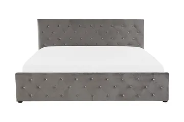 Saleux Förvaringssäng 180x200cm - Sammet/Grå - Möbler - Säng - Säng med förvaring