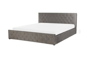 Saleux Förvaringssäng 180x200cm - Sammet/Grå - Möbler - Säng - Säng med förvaring